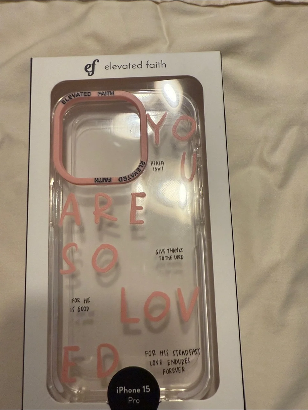 Clear iPhone 15 Pro Case with Pink Accents